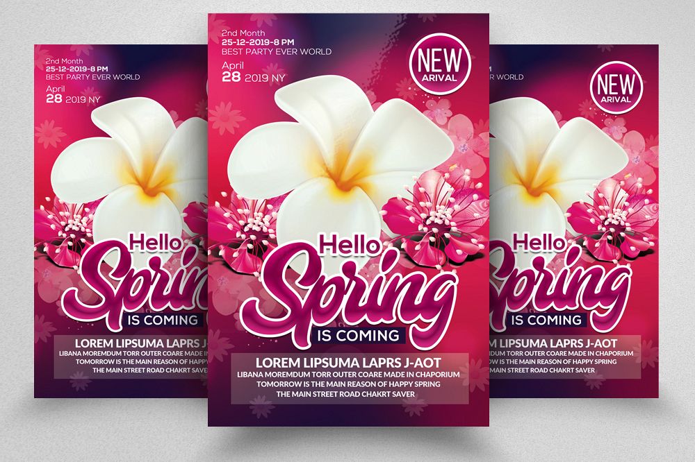 Spring Is Coming Flyer Template example image 1