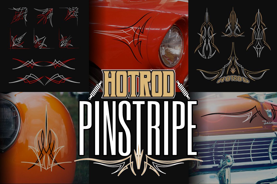Hotrod Pinstripe Decoration & Design Elements example image 1