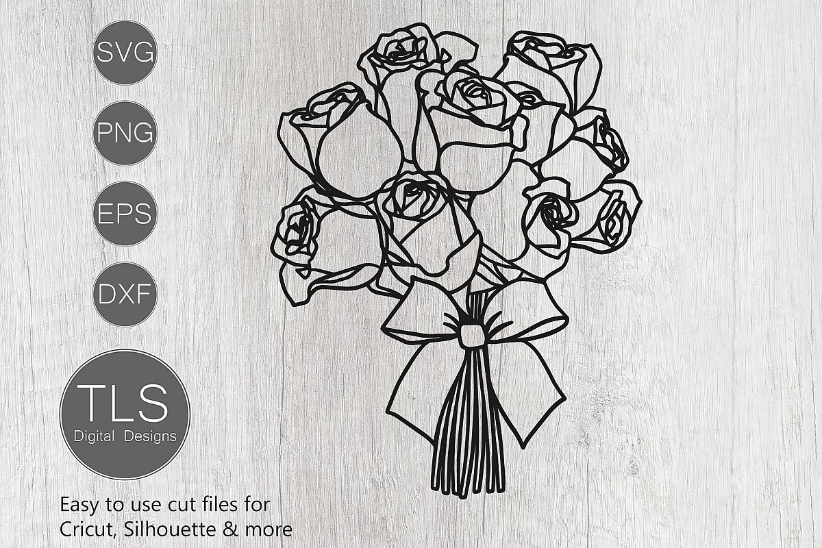 Download Bunch of Roses SVG, Roses SVG, Bouquet of Roses SVG