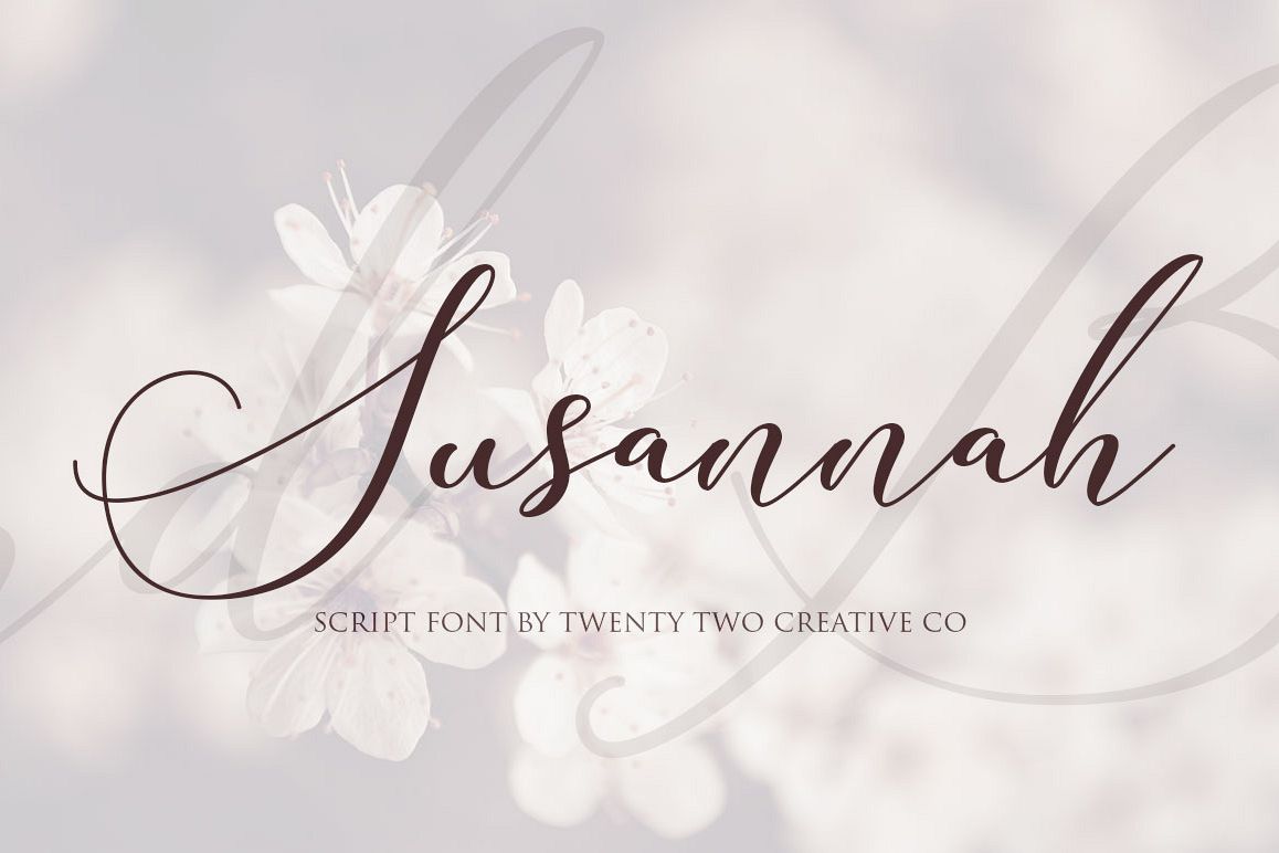 Susannah - an elegant script font example image 1