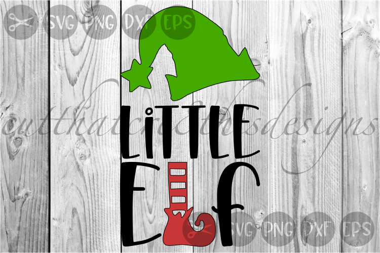 Little Elf Hat Feet Cutie Christmas Cute Cut File Svg