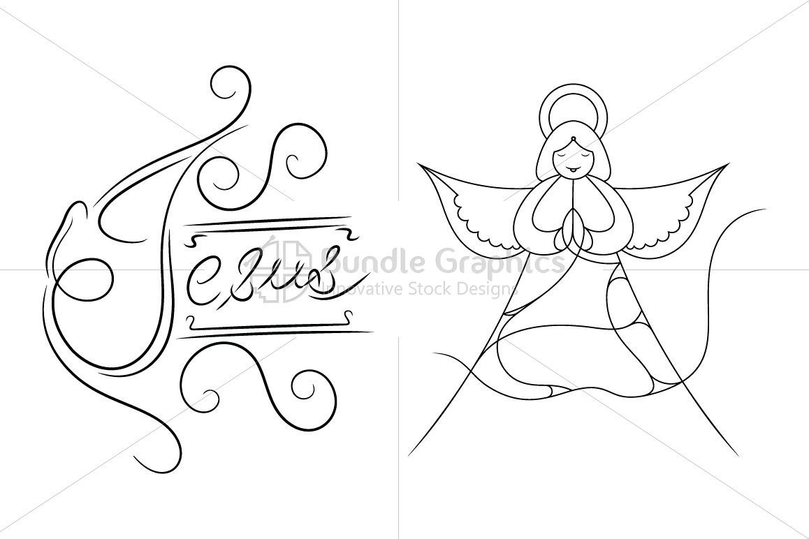 Jesus and the Angel - Illustration example image 1