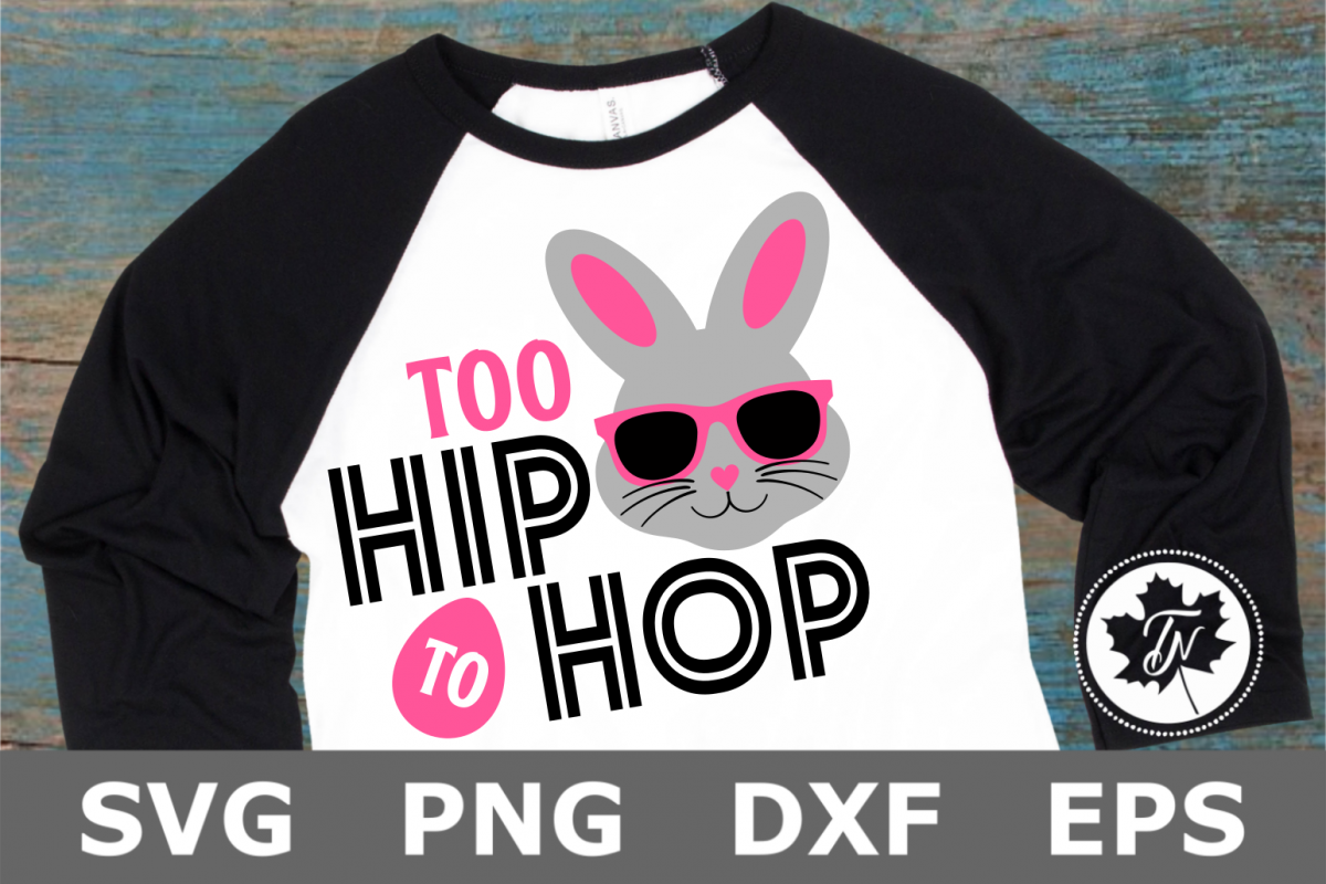 Too Hip to Hop - An Easter SVG Cut File example image 1