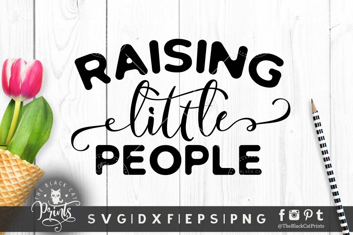 Raising little people SVG DXF PNG EPS example image 1