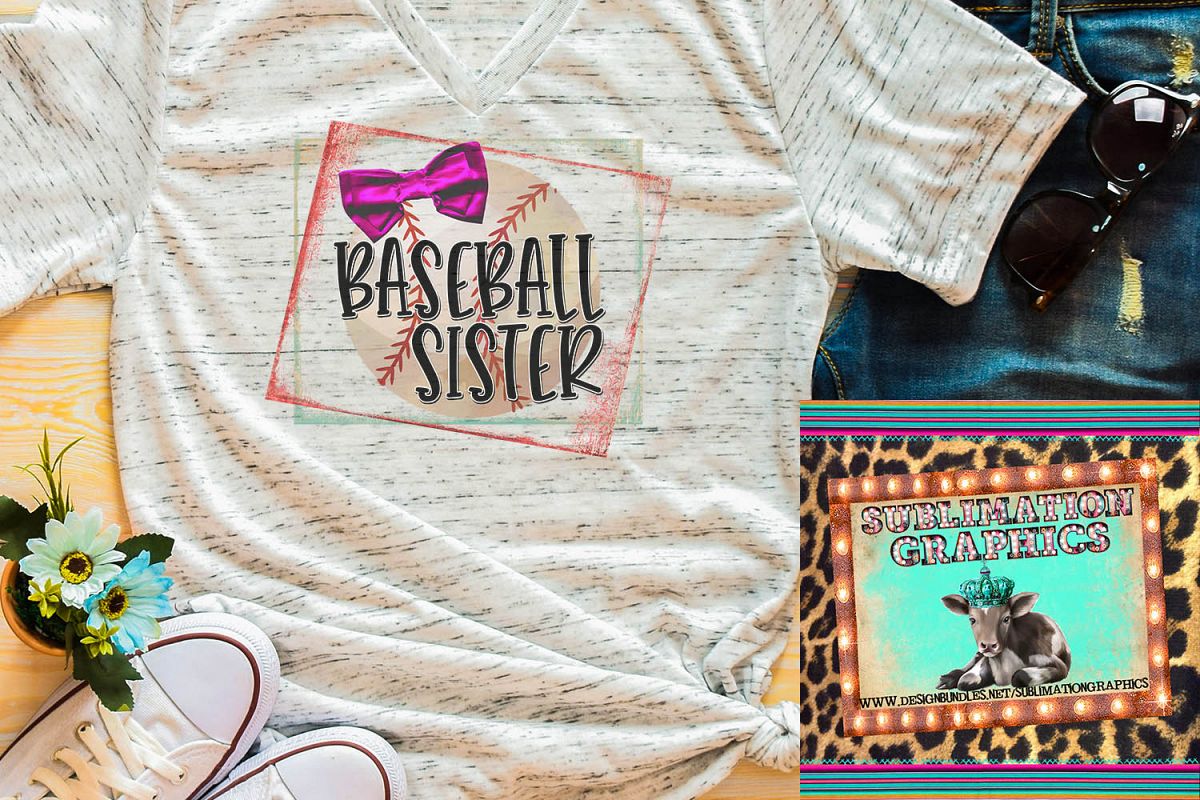 Baseball Sister Sublimation Download example image 1