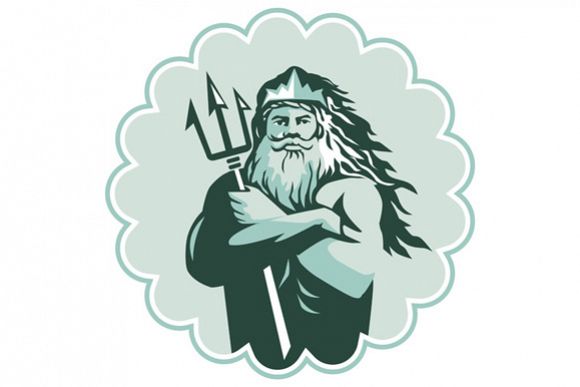 Triton Arms Crossed Trident Rosette example image 1