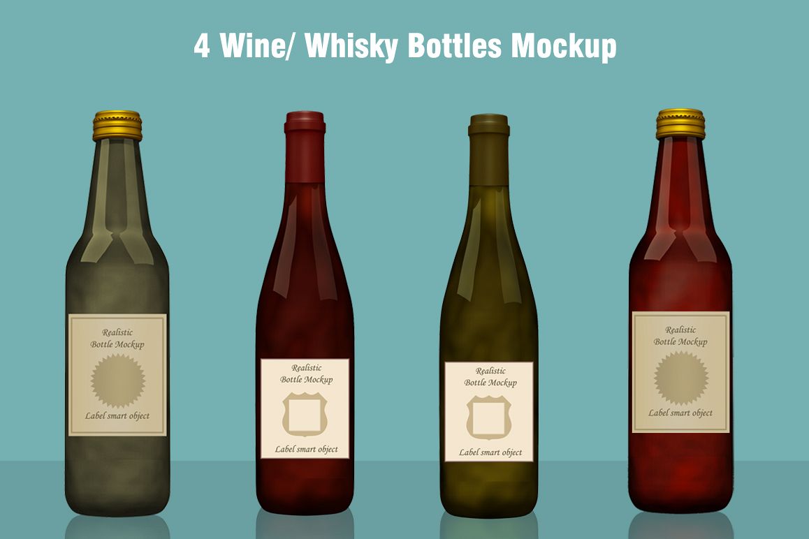 Whisky / Wine Bottle Mockup example image 1