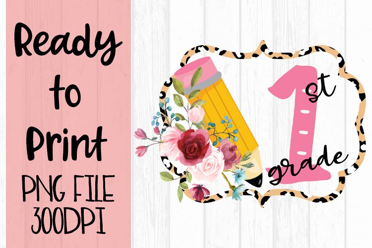 1st Grade Leopard Frame Pencil Ready to Print example image 1