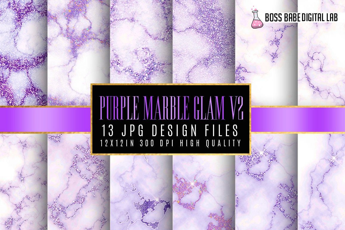 Purple Marlbe Glam Digital Papers Volume 2 example image 1