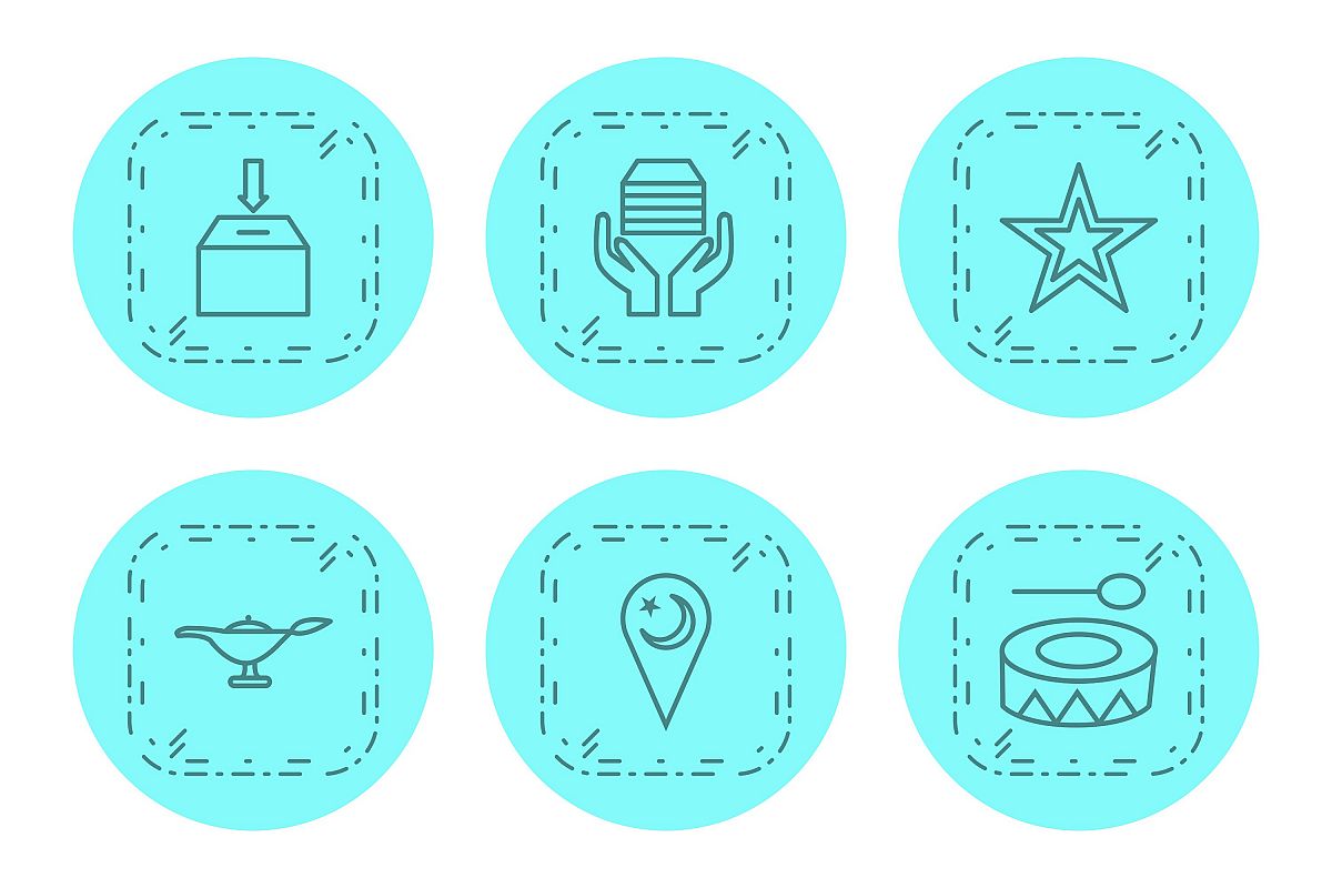 Set Of Ramadan Icons example image 1