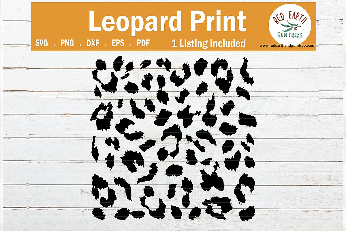 Download Leopard spots print svg, cheetah print template SVG,PNG,DXF