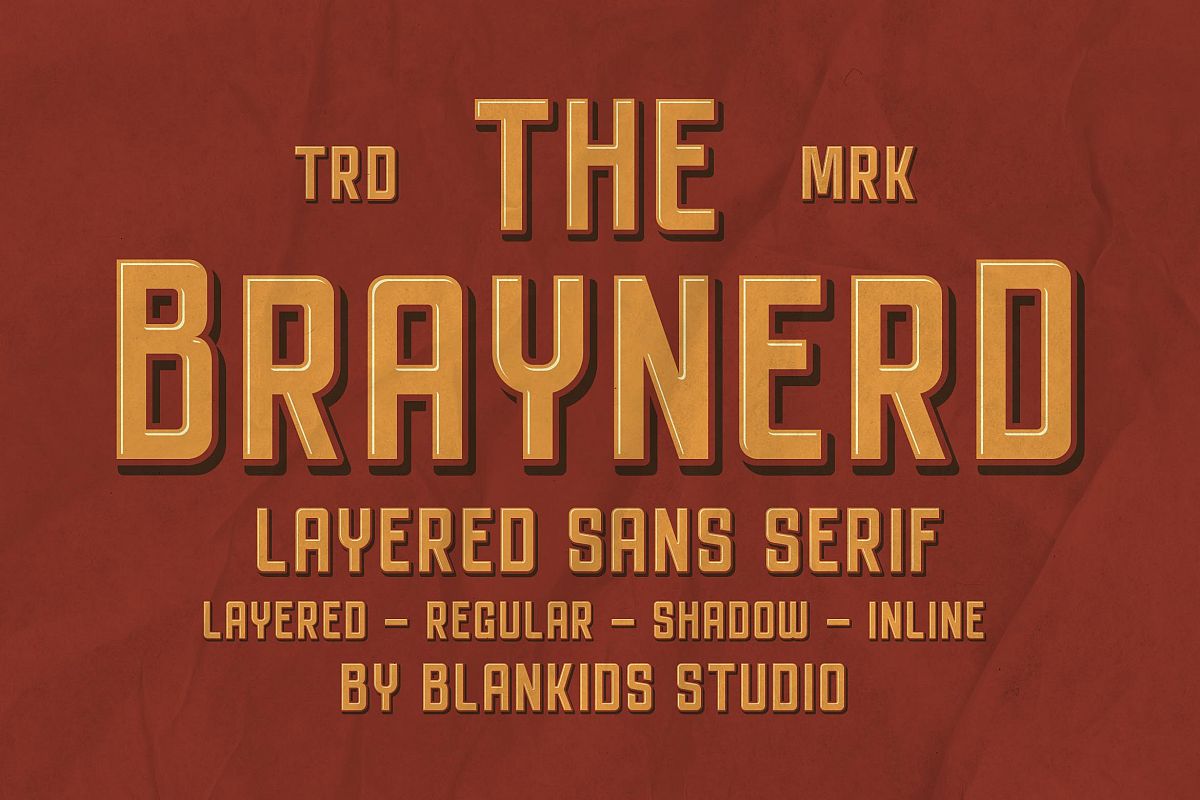 Braynerd - Layered Sans Serif example image 1