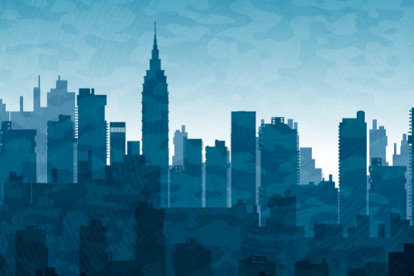 Blue vector city example image 1