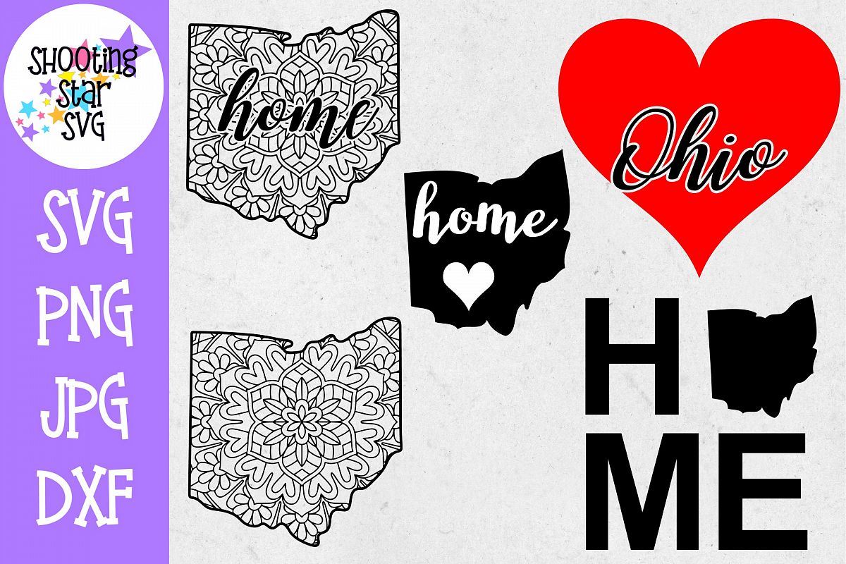 Ohio US State SVG Decal Bundle - 50 States SVG example image 1