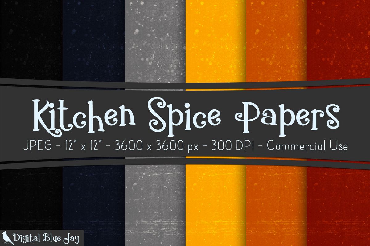 Digital Paper Textured Backgrounds - Kitchen Spice example image 1