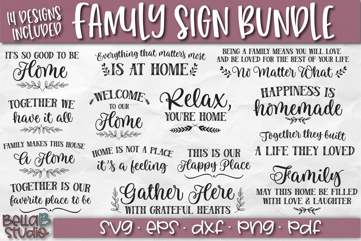 Download Wood Sign SVG Bundle, Family Bundle, Home SVG File
