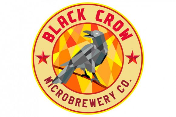 Crow Perched Microbrewery Circle Low Polygon example image 1
