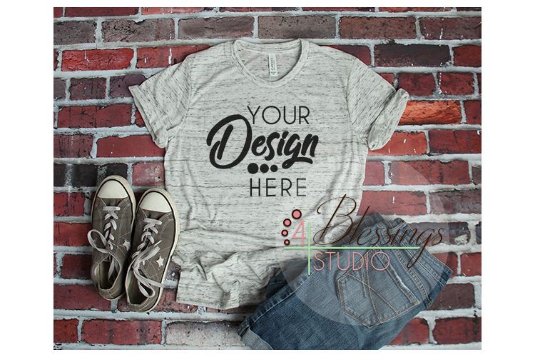 Download Bella Canvas 3650 Mockup White Marble Unisex T-shirt Mock Up