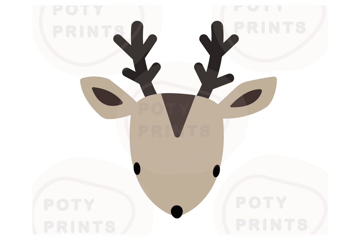 Christmas deer face svg file example image 1