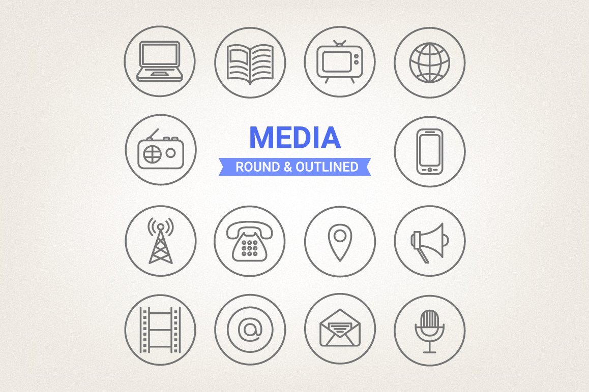 Circle Media Icons example image 1