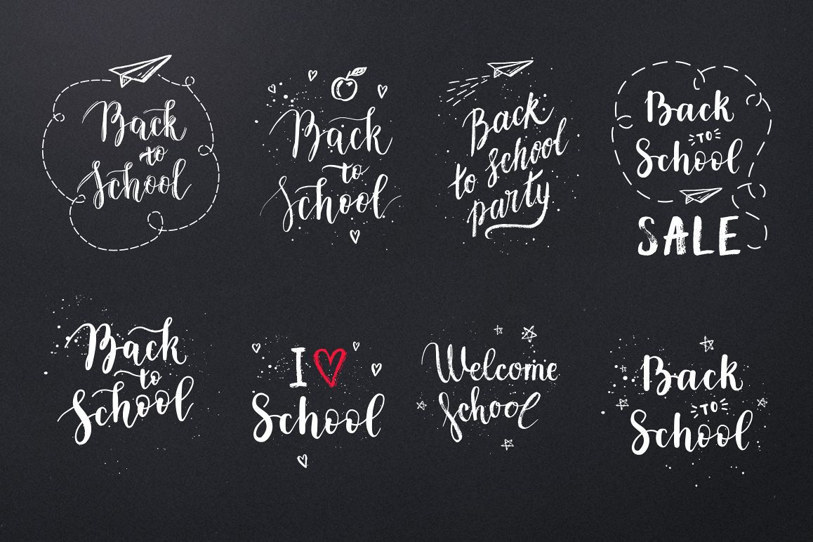 8 School overlays & logo example image 1