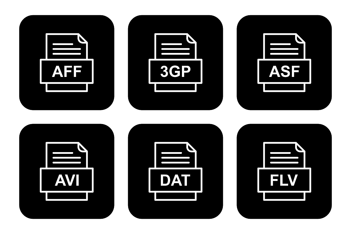 Set Of File Formats Icons example image 1