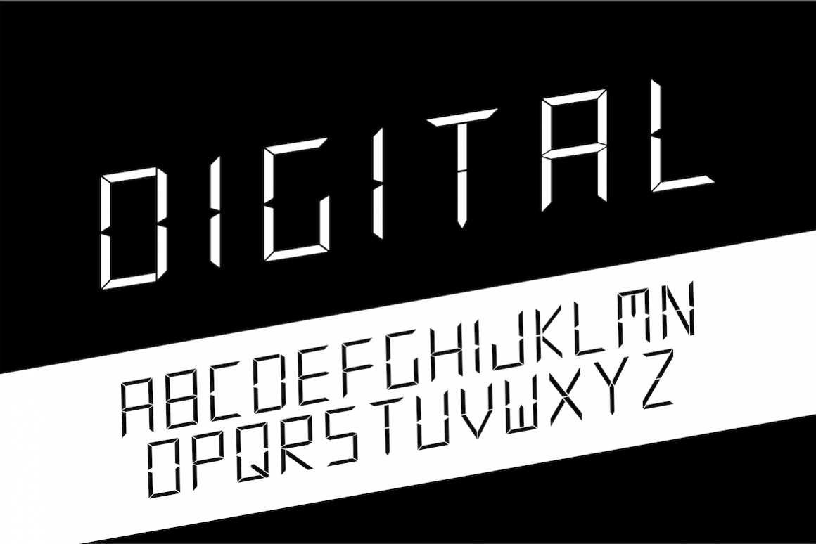 Digital minimalistic vector alphabet example image 1