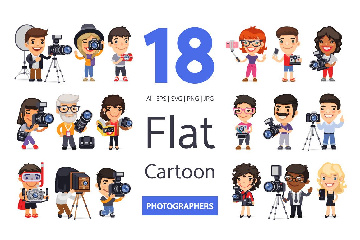 Photographers Cartoon Characters example image 1