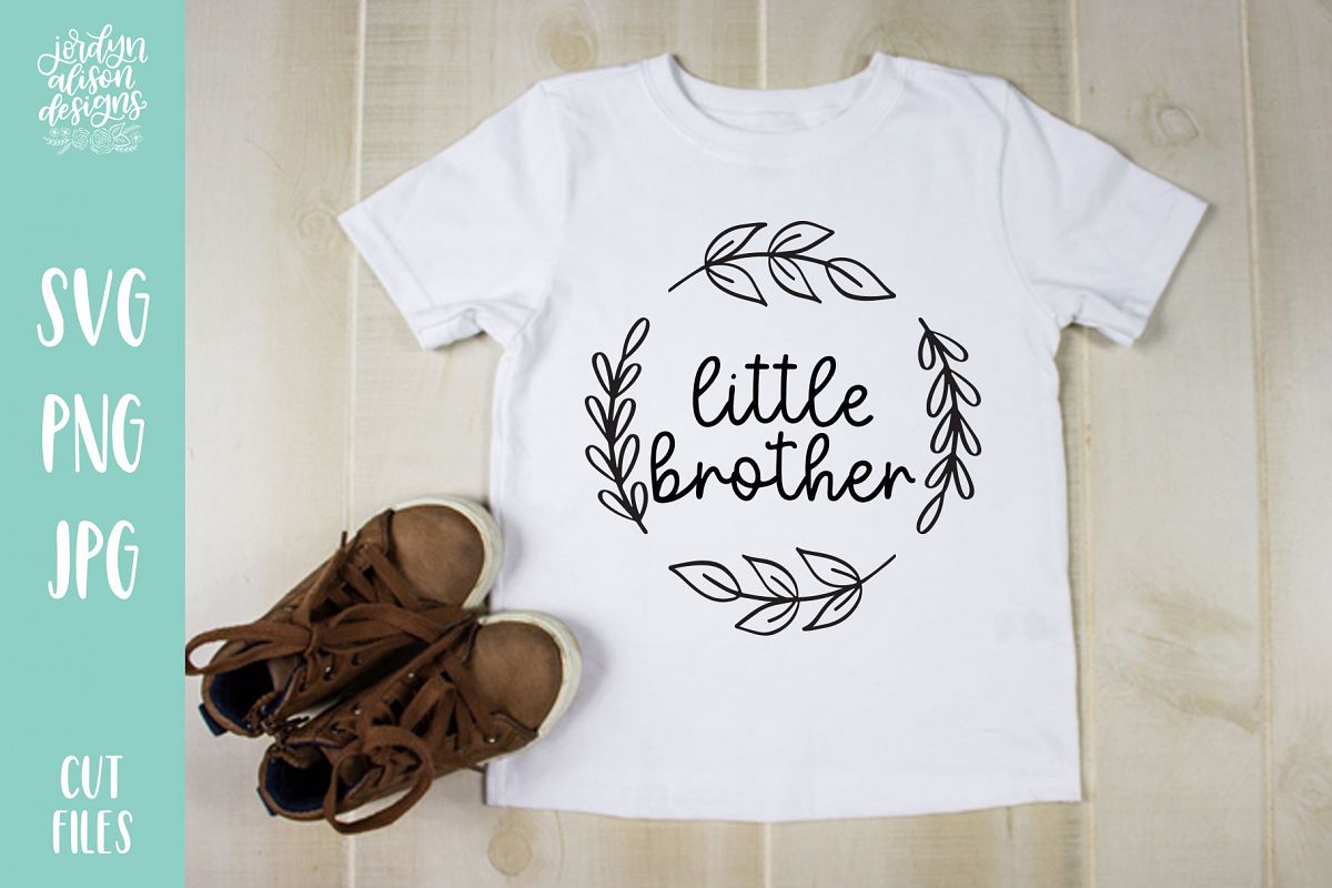 Little Brother, New Baby SVG Cut File example image 1