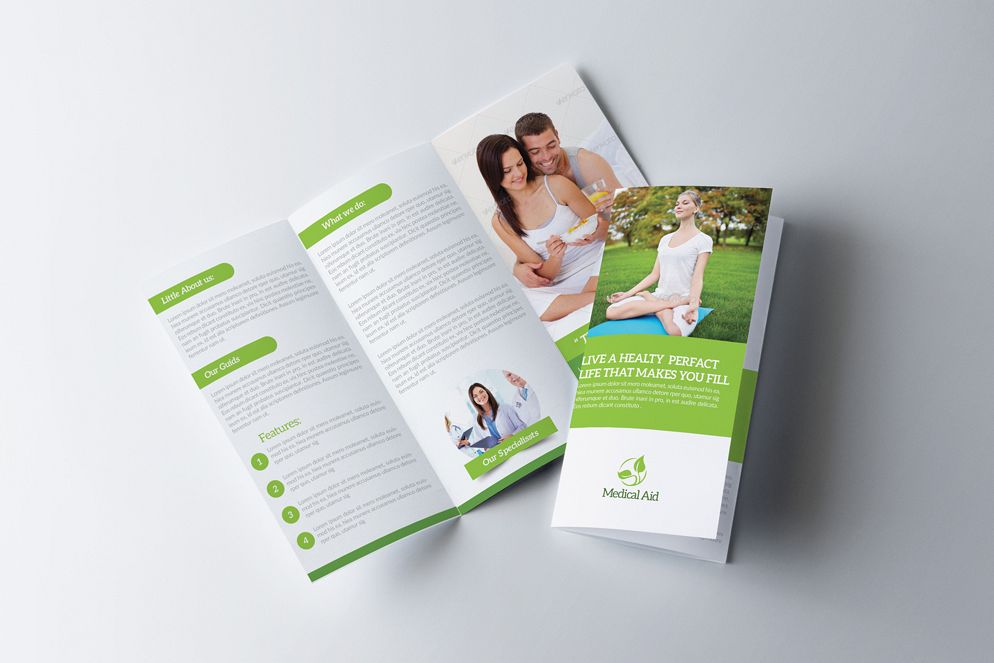Health & Care Trifold Brochure example image 1
