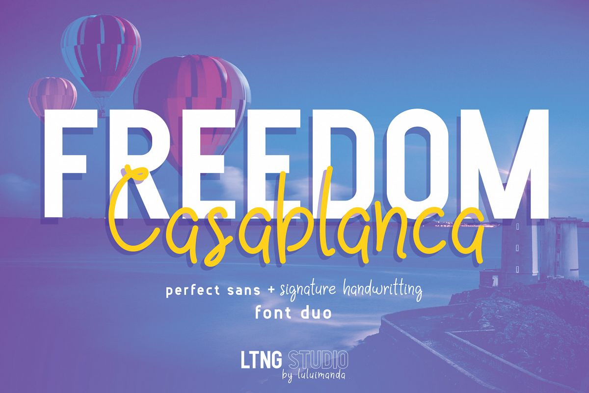 FREEDOM Casablanca font duo example image 1