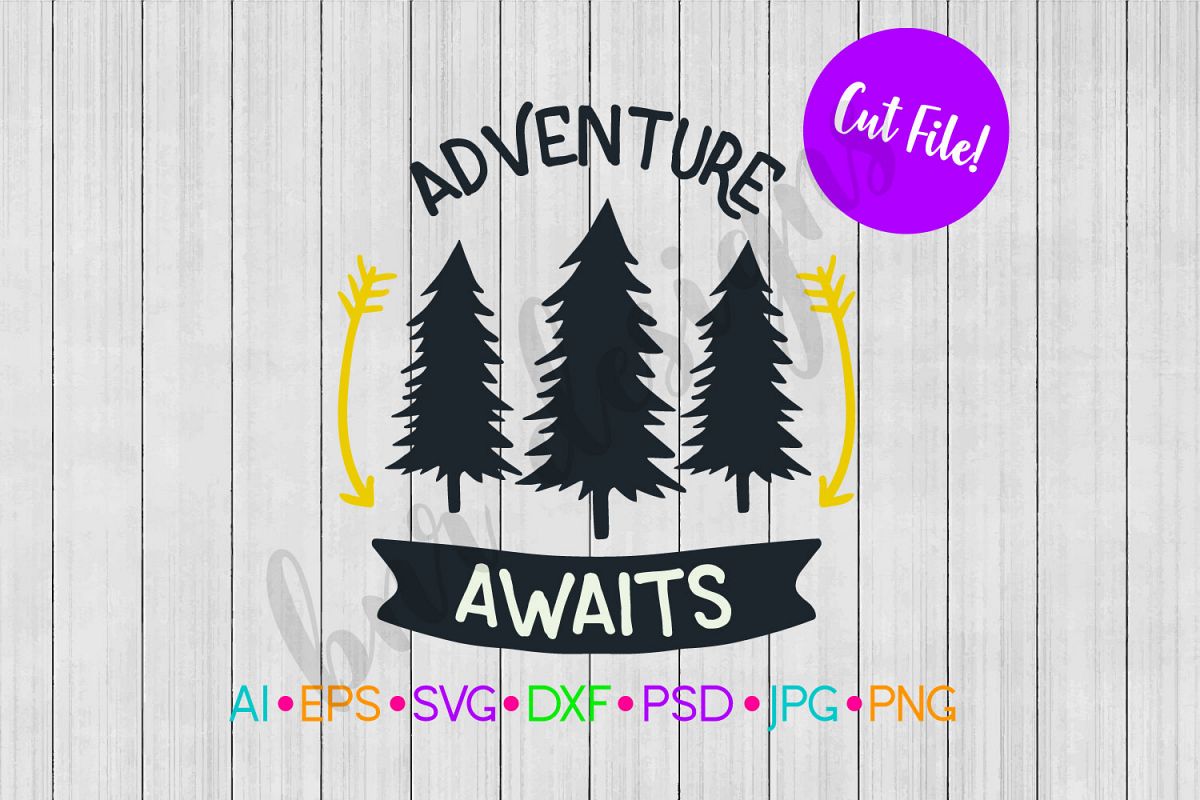 Adventure Awaits SVG, Adventure SVG, SVG File example image 1