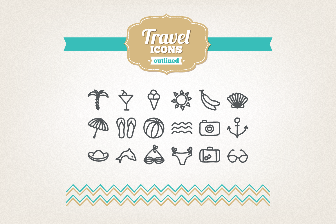 Hand Drawn Travel Icons example image 1