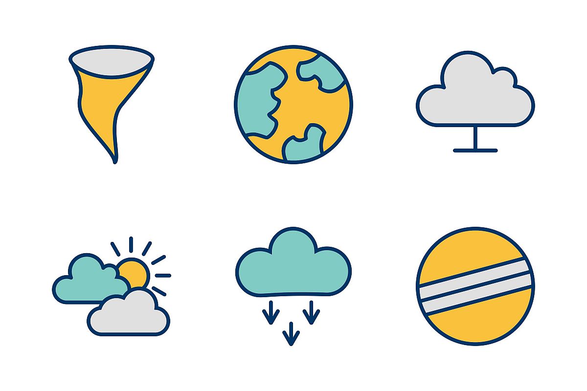 Set Of Weather And Season Icons example image 1