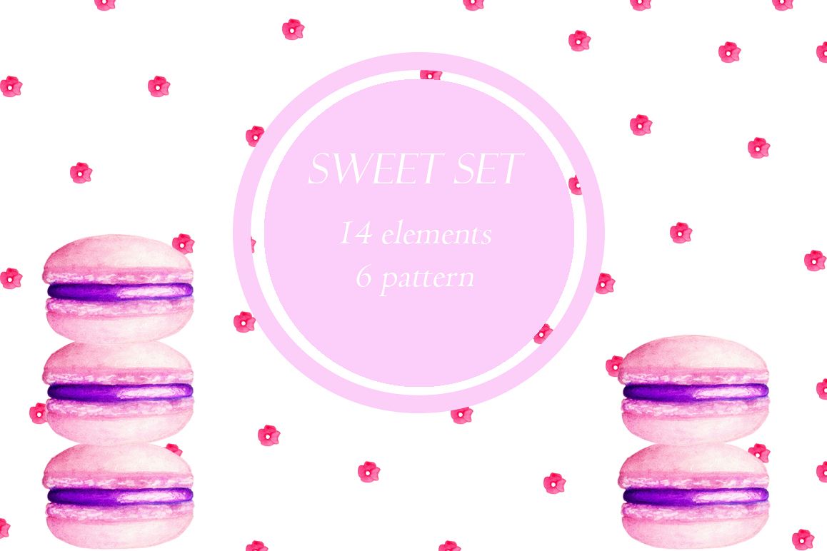 sweet desserts-watercolor illustration example image 1