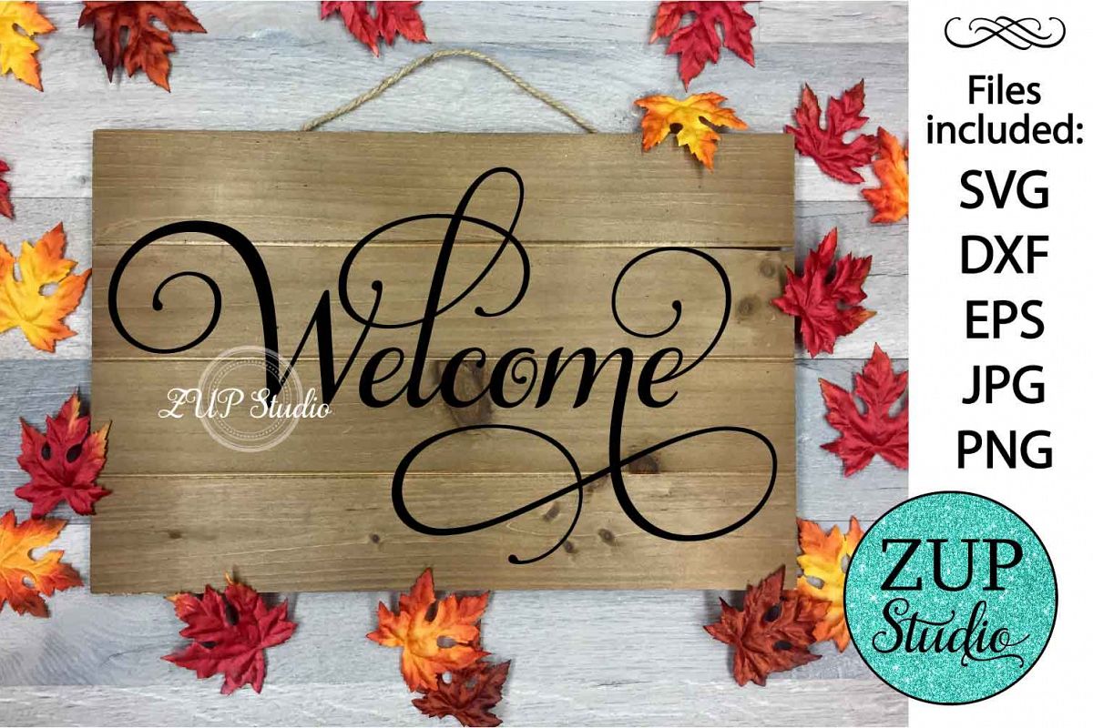 Welcome cutting files svg 21 example image 1