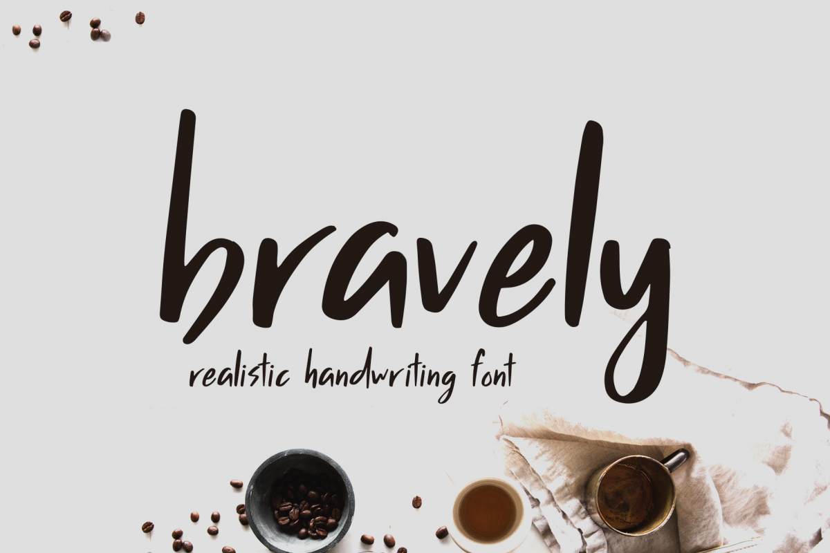 Bravely - Handwritten Font example image 1