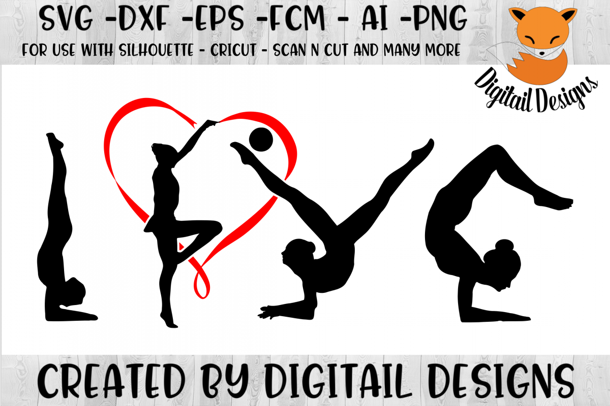 Download Love Gymnastics SVG for Silhouette, Cricut, Scan N Cut