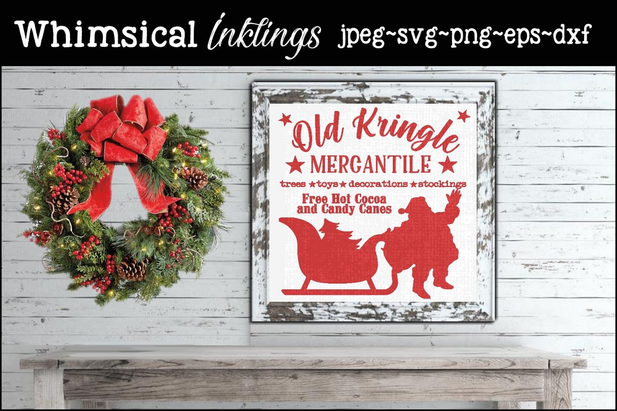 Old Kringle Mercantile SVG example image 1