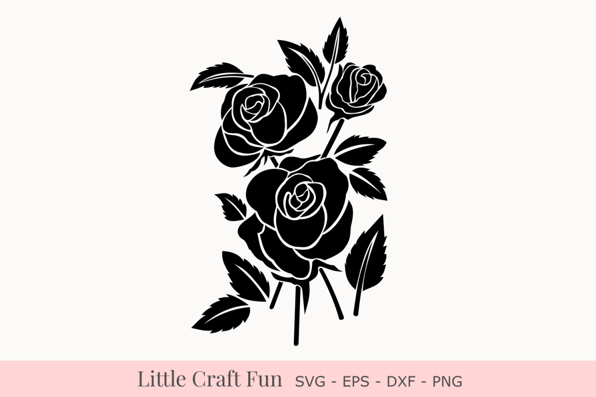 Free Free 345 Silhouette Rose Flower Svg SVG PNG EPS DXF File