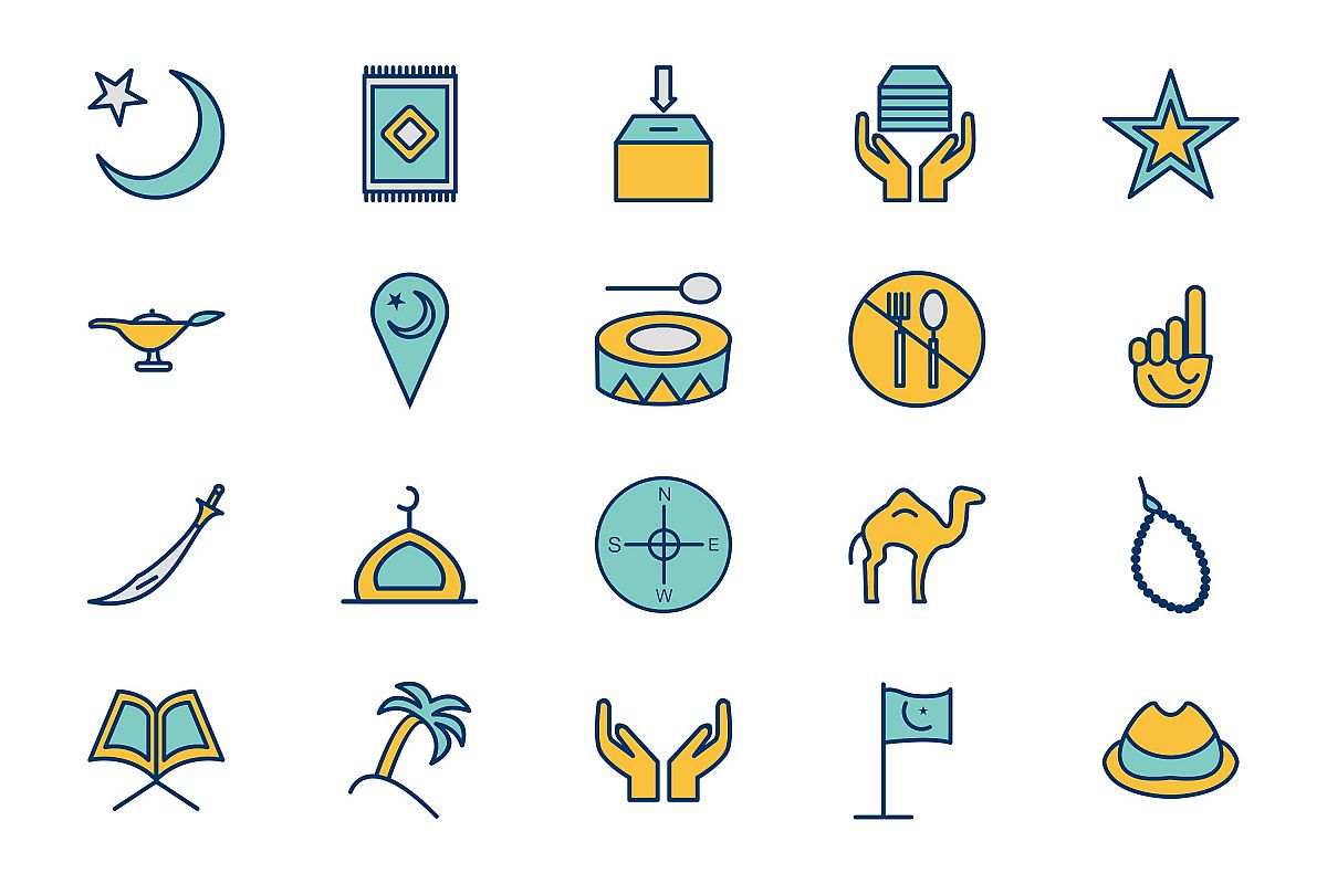 Set Of Ramadan Icons example image 1