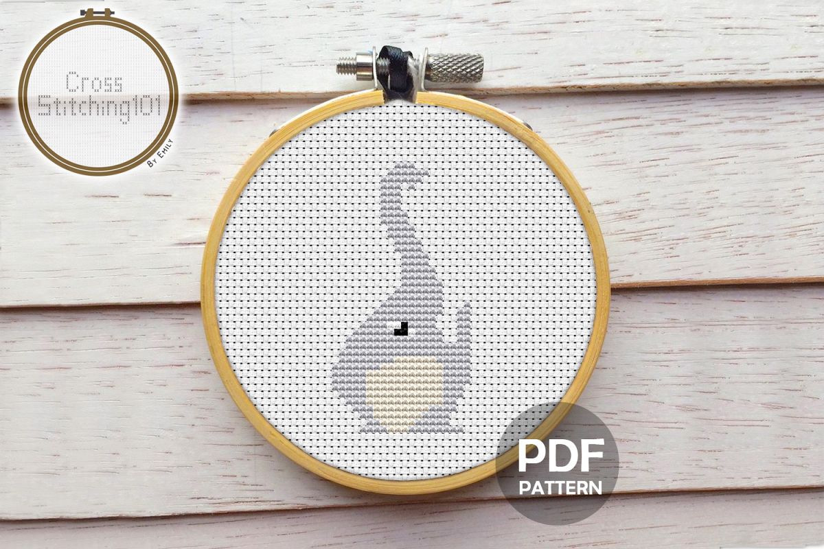 Elephant Trunk Modern Cross Stitch Pattern- Instant Download example image 1