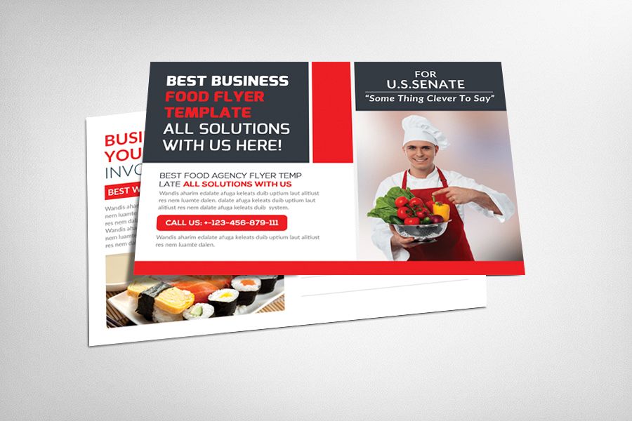 Restaurant Food Postcard Template example image 1