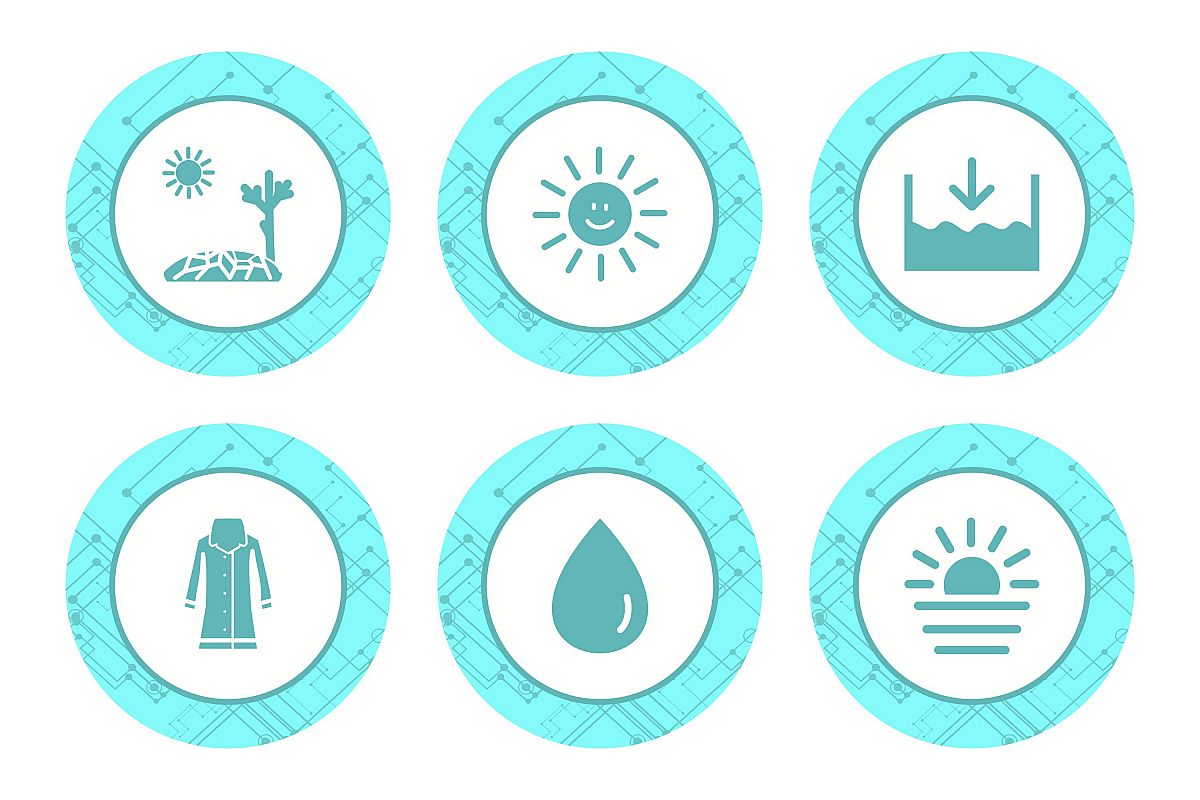 Set Of Weather And Season Icons example image 1