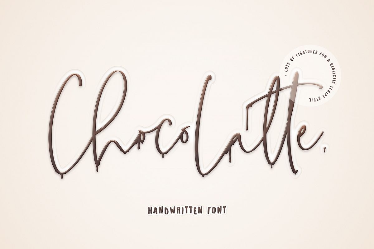 ChocoLatte Handwritten Script Font example image 1