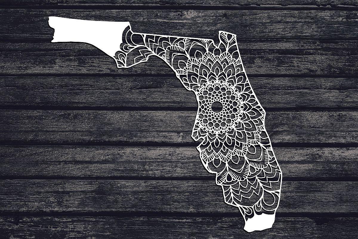 Florida Mandala Svg, Florida Svg, FL Svg, State Svg example image 1