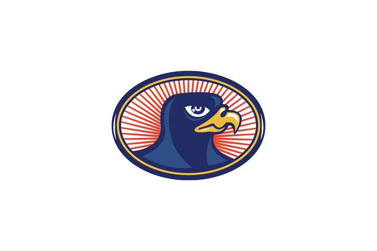 Falcon Head Side Oval example image 1