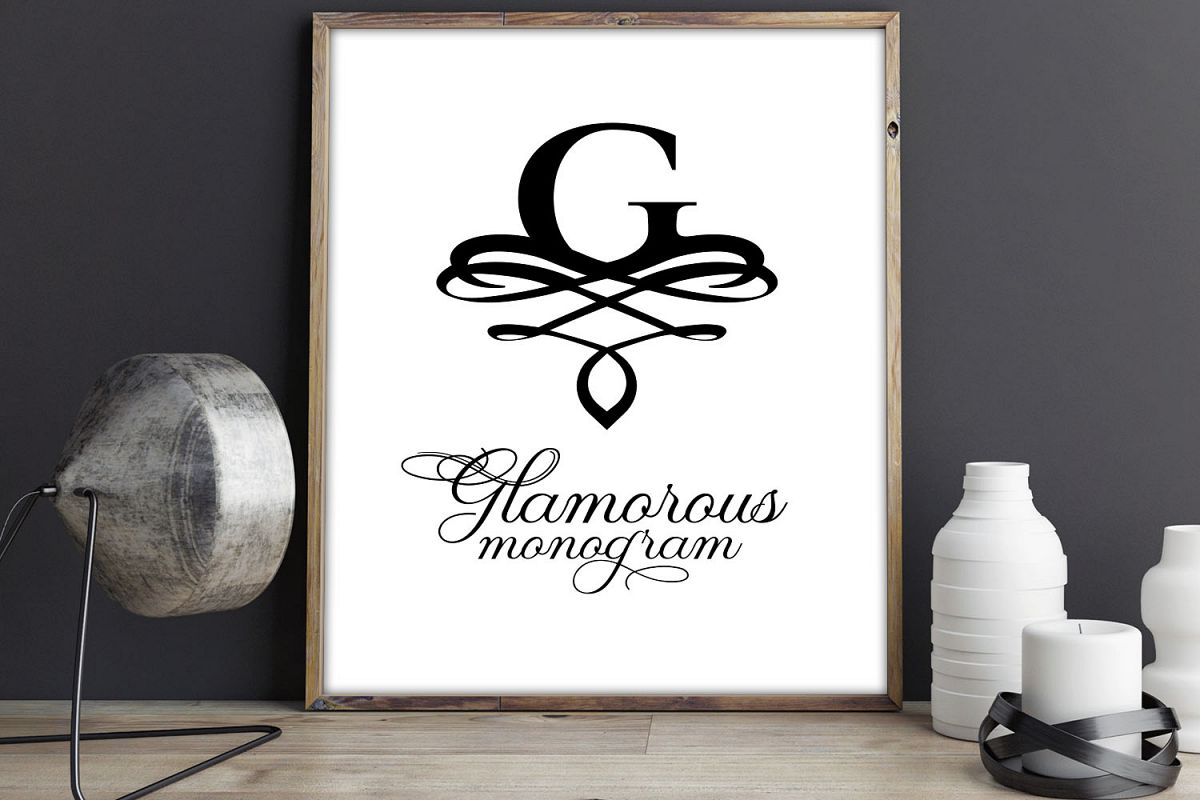 Glamorous Monogram Svg Cut Files Bundle example image 1