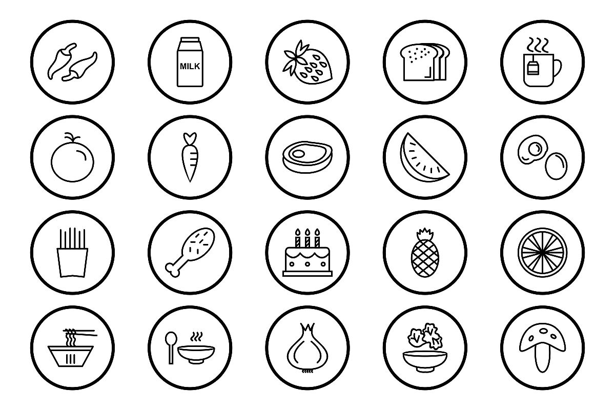 Set Of Food Icons example image 1