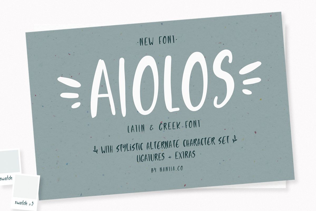 Aiolos Greek Font with extras example image 1